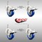Service Caster 3 Inch 316SS Blue Polyurethane Wheel Swivel 10mm Stem Caster Set Lock Brake SS316TSTTL20S314-PPUB-BLUE-M1015-4 - alternate 1
